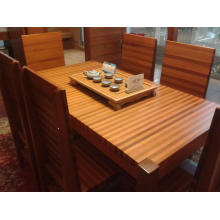 Casual Red Cedar Wood Table with Wood Chair